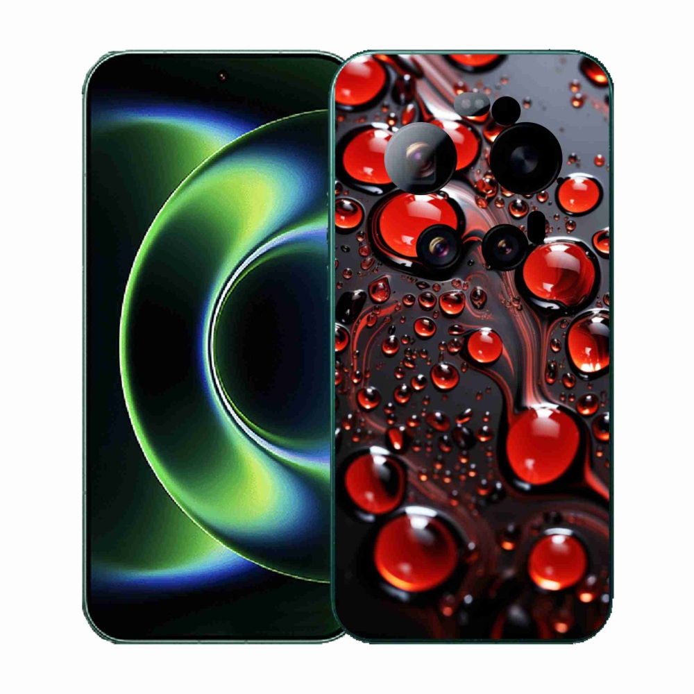 Gélový kryt mmCase na Xiaomi 17 Ultra - červené kvapky 2