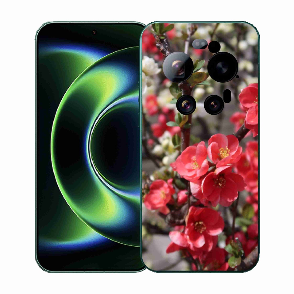 Gélový kryt mmCase na Xiaomi 17 Ultra - červené kvety