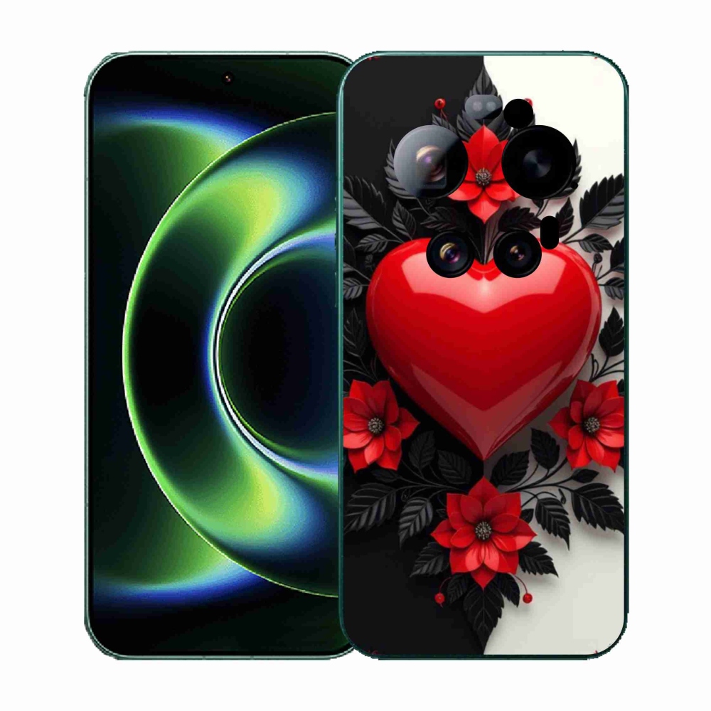 Gélový kryt mmCase na Xiaomi 17 Ultra - červené srdce