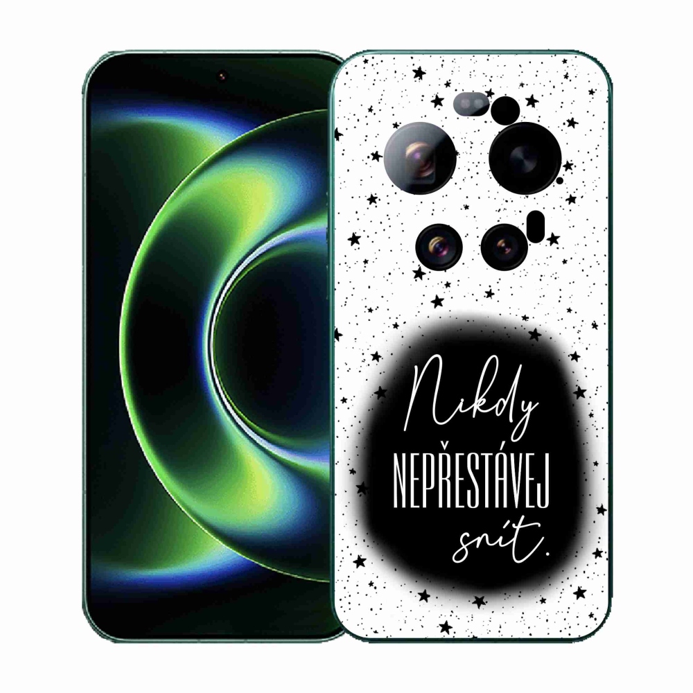 Gélový kryt mmCase na Xiaomi 17 Ultra - citát 1 čiernobiele pozadie