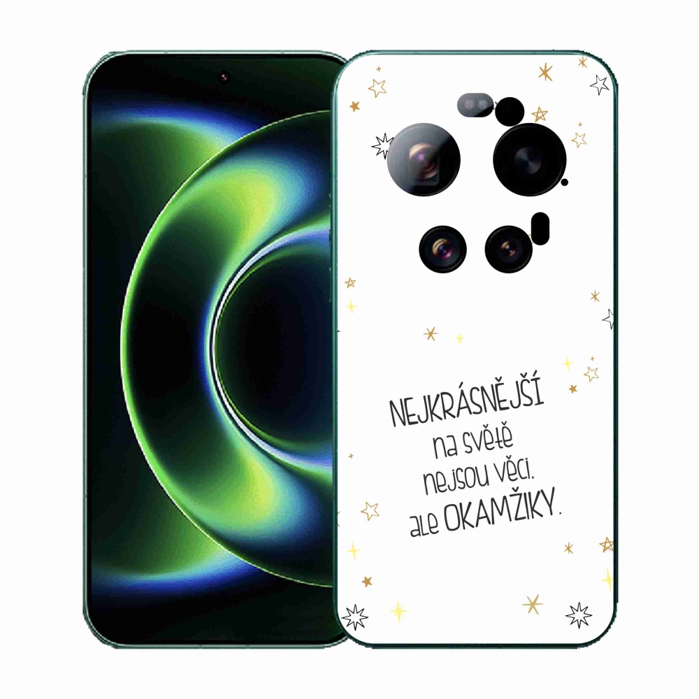 Gélový kryt mmCase na Xiaomi 17 Ultra - citát 4 biele pozadie