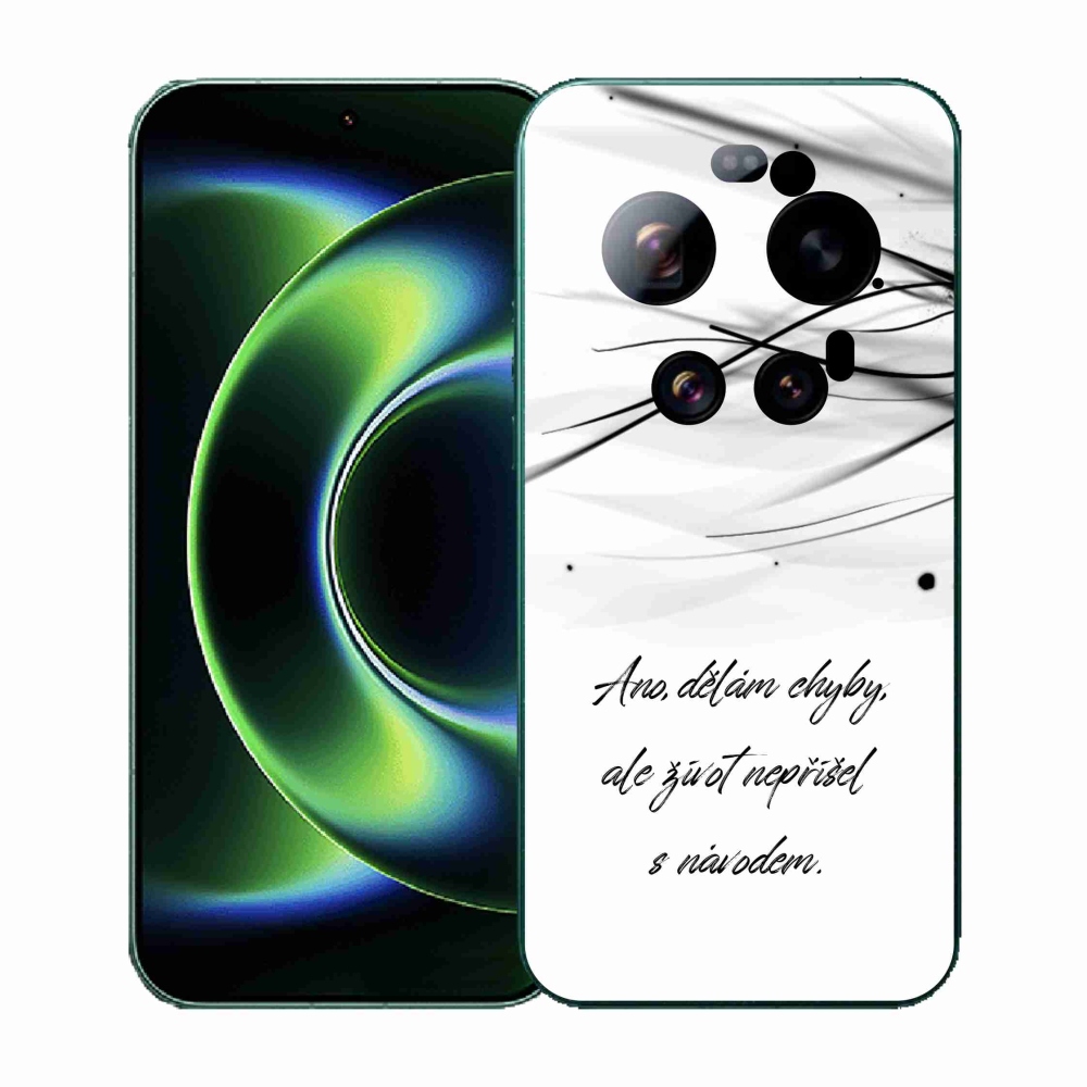 Gélový kryt mmCase na Xiaomi 17 Ultra - citát biele pozadie