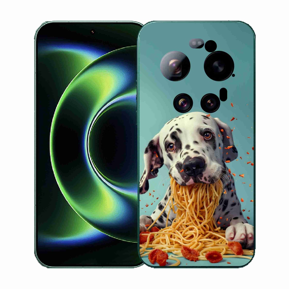 Gélový kryt mmCase na Xiaomi 17 Ultra - dalmatín a špagety