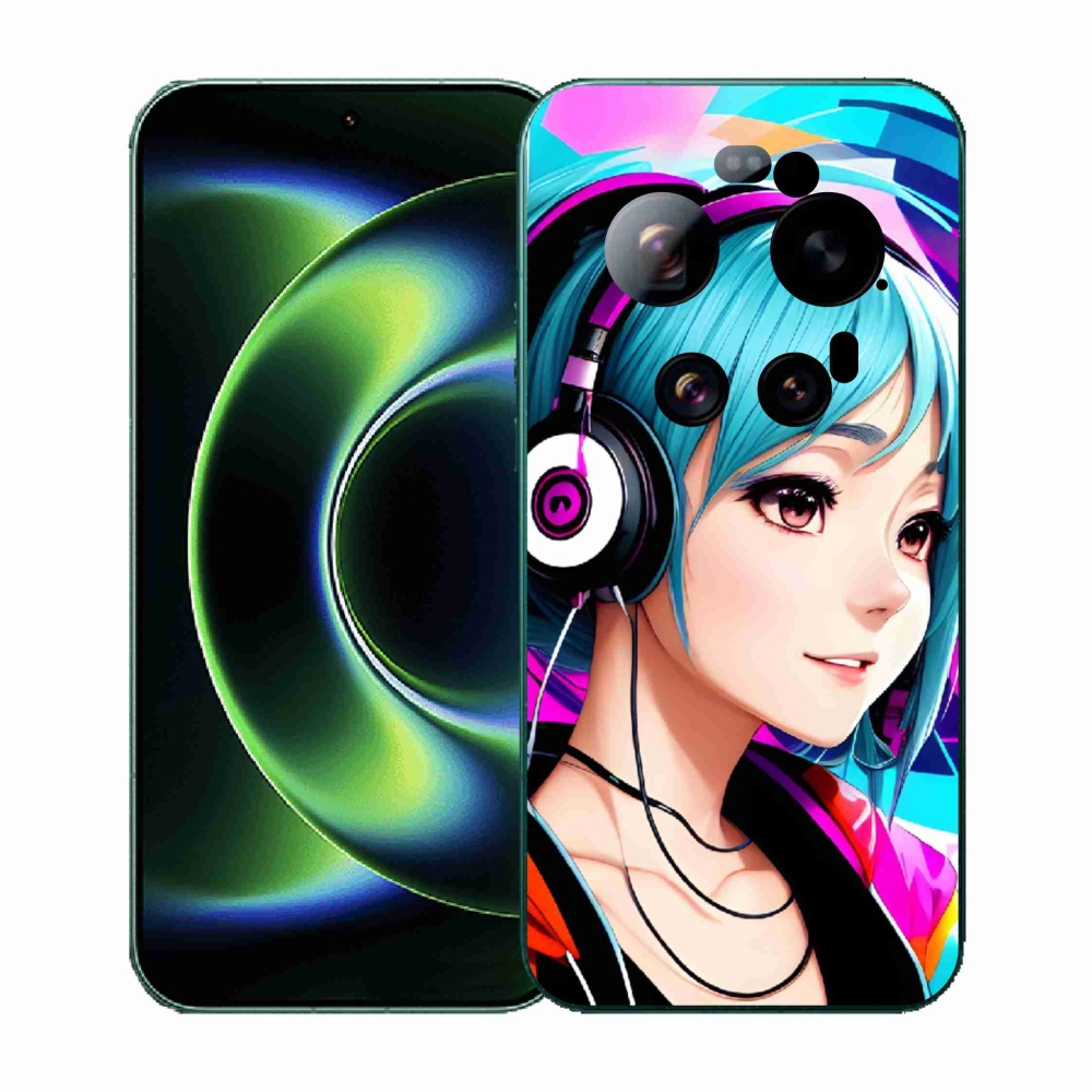 Gélový kryt mmCase na Xiaomi 17 Ultra - dievča so slúchadlami