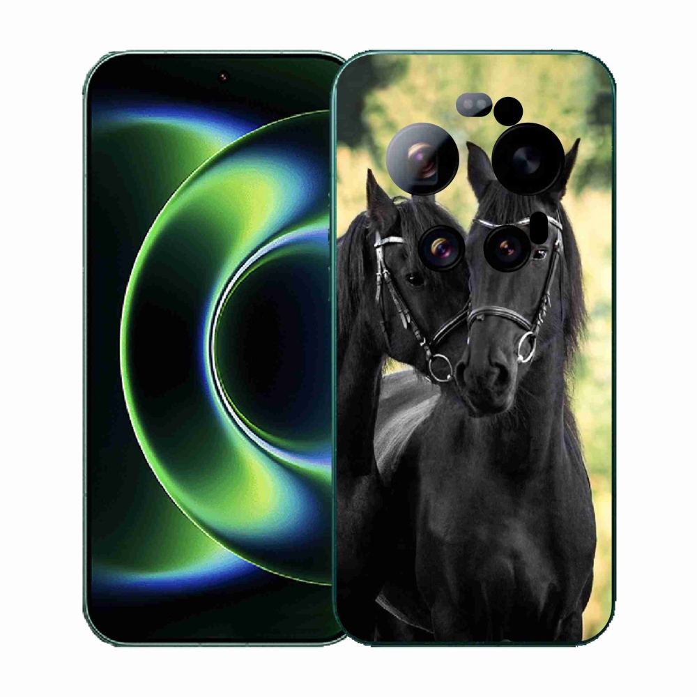 Gélový kryt mmCase na Xiaomi 17 Ultra - dva čierne kone