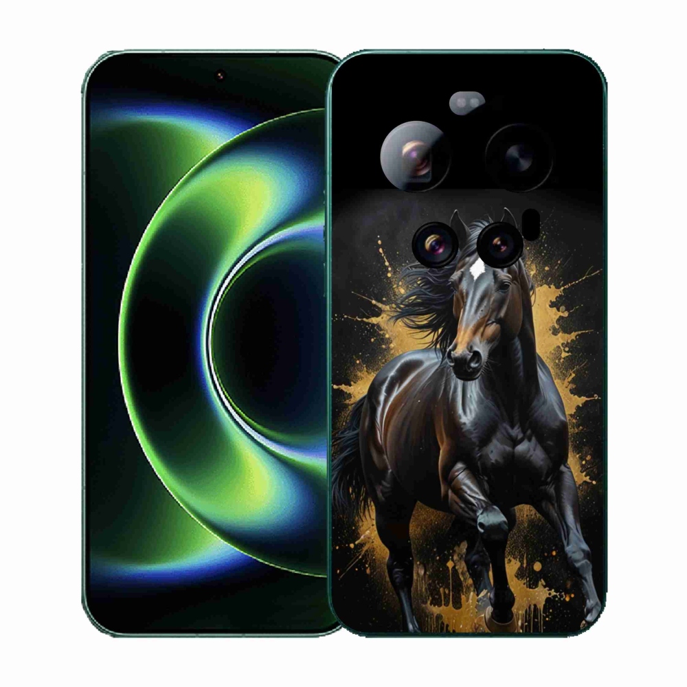 Gélový kryt mmCase na Xiaomi 17 Ultra - elegantný čierny žrebec