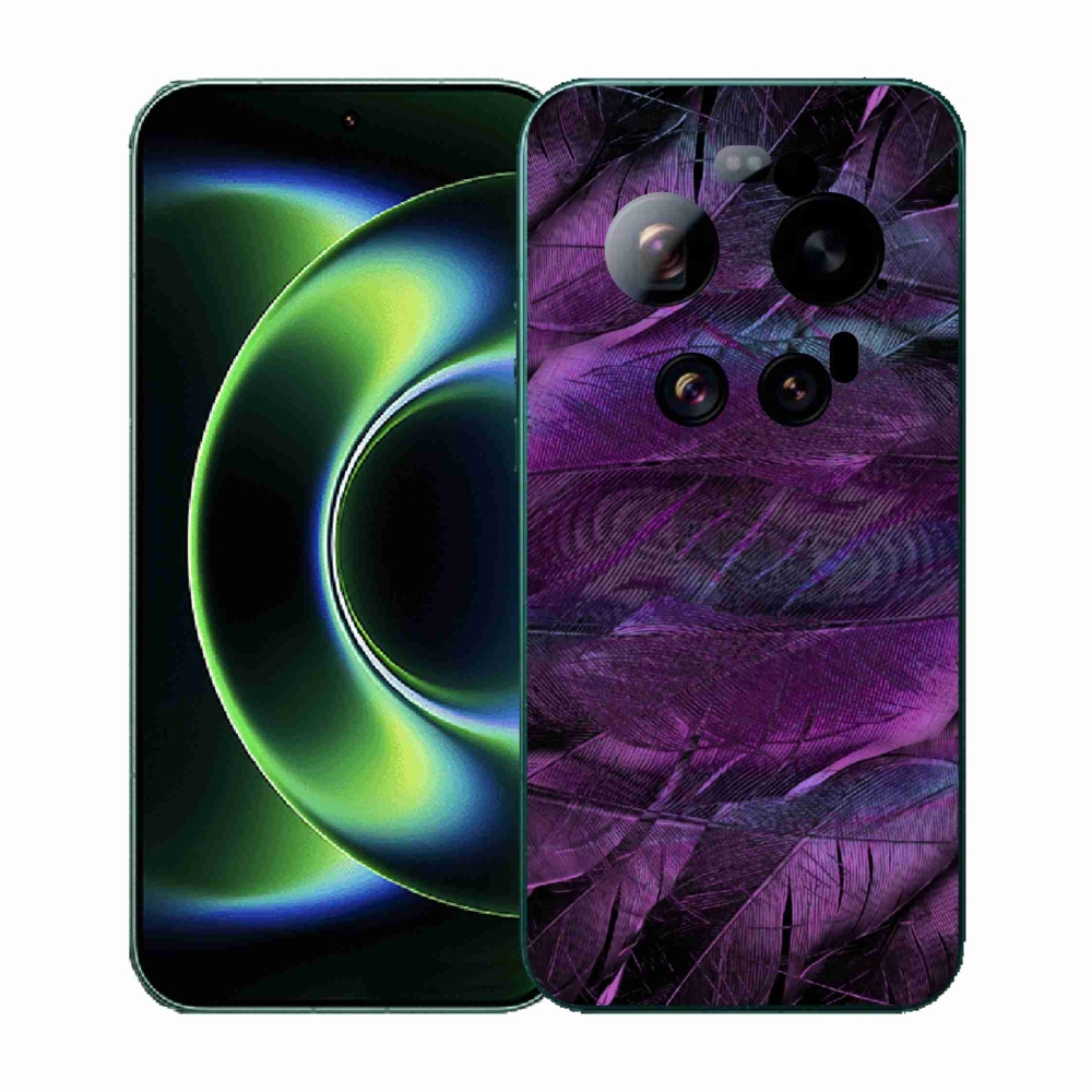 Gélový kryt mmCase na Xiaomi 17 Ultra - fialové pierka