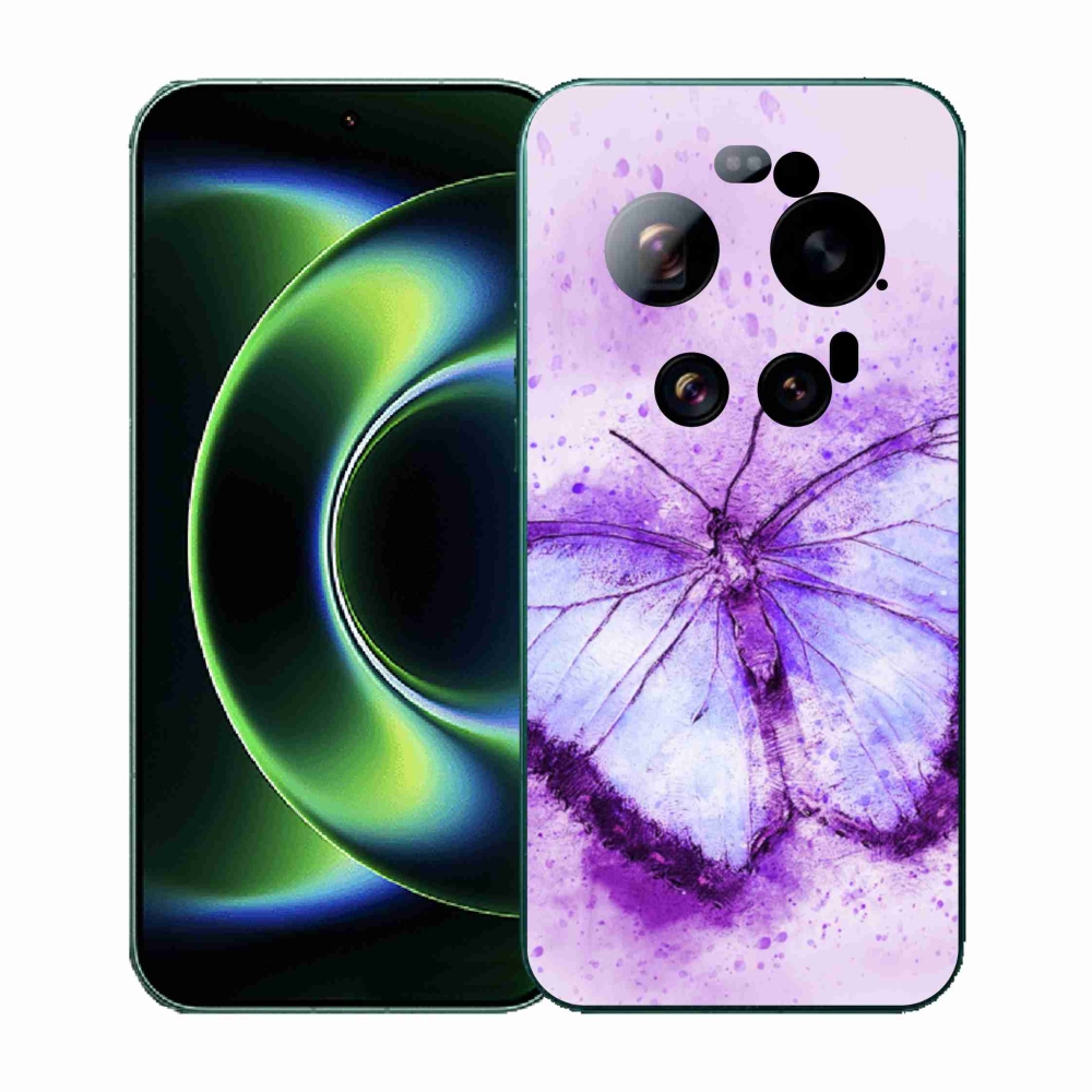 Gélový kryt mmCase na Xiaomi 17 Ultra - fialový motýľ