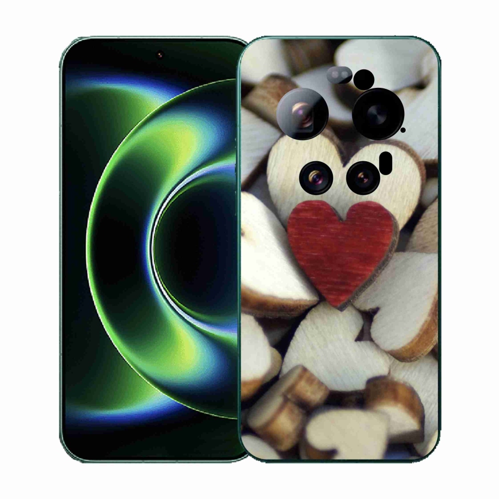 Gélový kryt mmCase na Xiaomi 17 Ultra - gravírované červené srdce