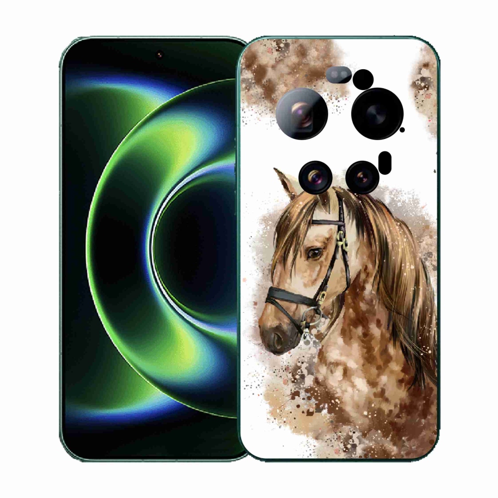 Gélový kryt mmCase na Xiaomi 17 Ultra - hnedý kreslený kôň