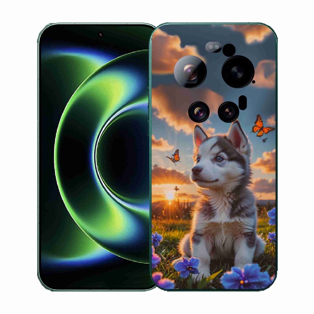 Gélový kryt mmCase na Xiaomi 17 Ultra - husky pri západe slnka