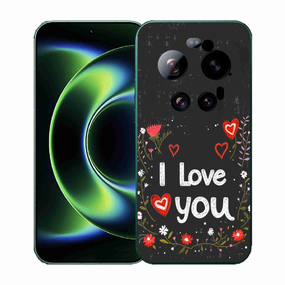 Gélový kryt mmCase na Xiaomi 17 Ultra - I love you čierne pozadie