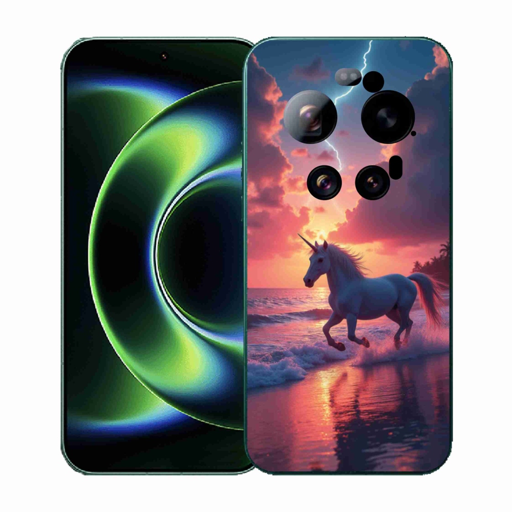 Gélový kryt mmCase na Xiaomi 17 Ultra - jednorožec na pláži