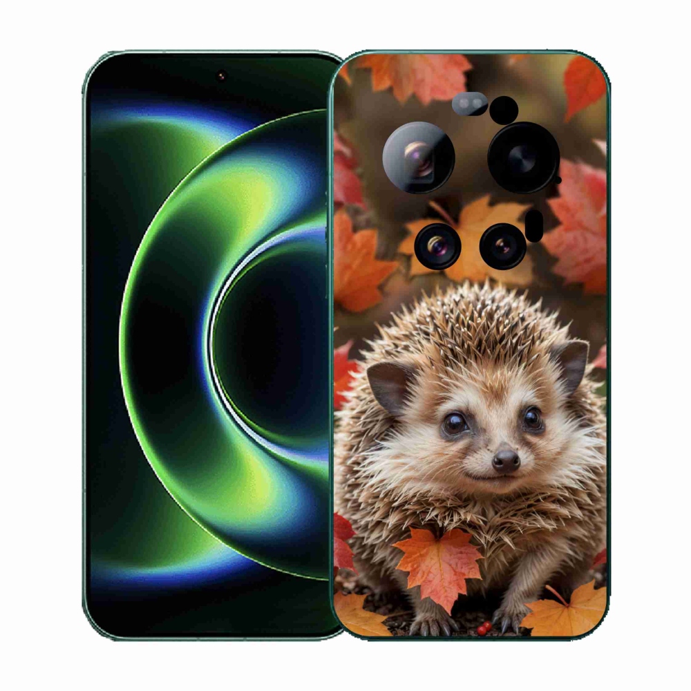 Gélový kryt mmCase na Xiaomi 17 Ultra - ježko v lístí