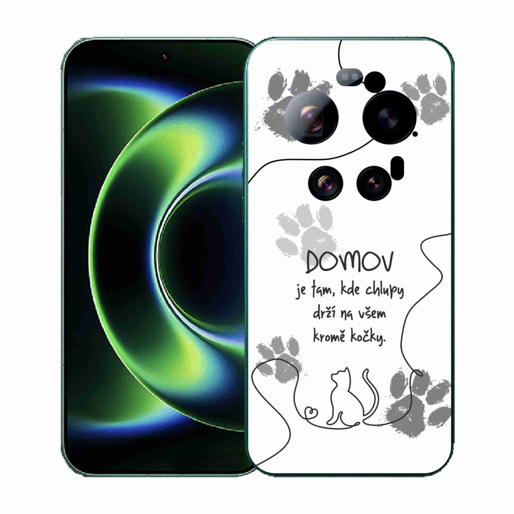 Gélový kryt mmCase na Xiaomi 17 Ultra - mačacie motív biele pozadie