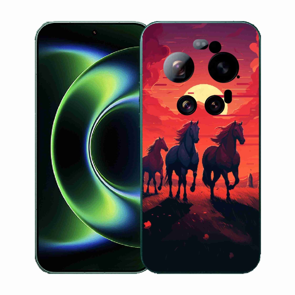 Gélový kryt mmCase na Xiaomi 17 Ultra - kone a západ slnka