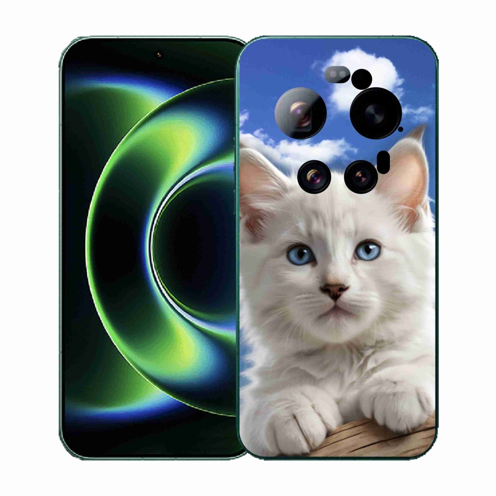 Gélový kryt mmCase na Xiaomi 17 Ultra - mačiatko a oblaky