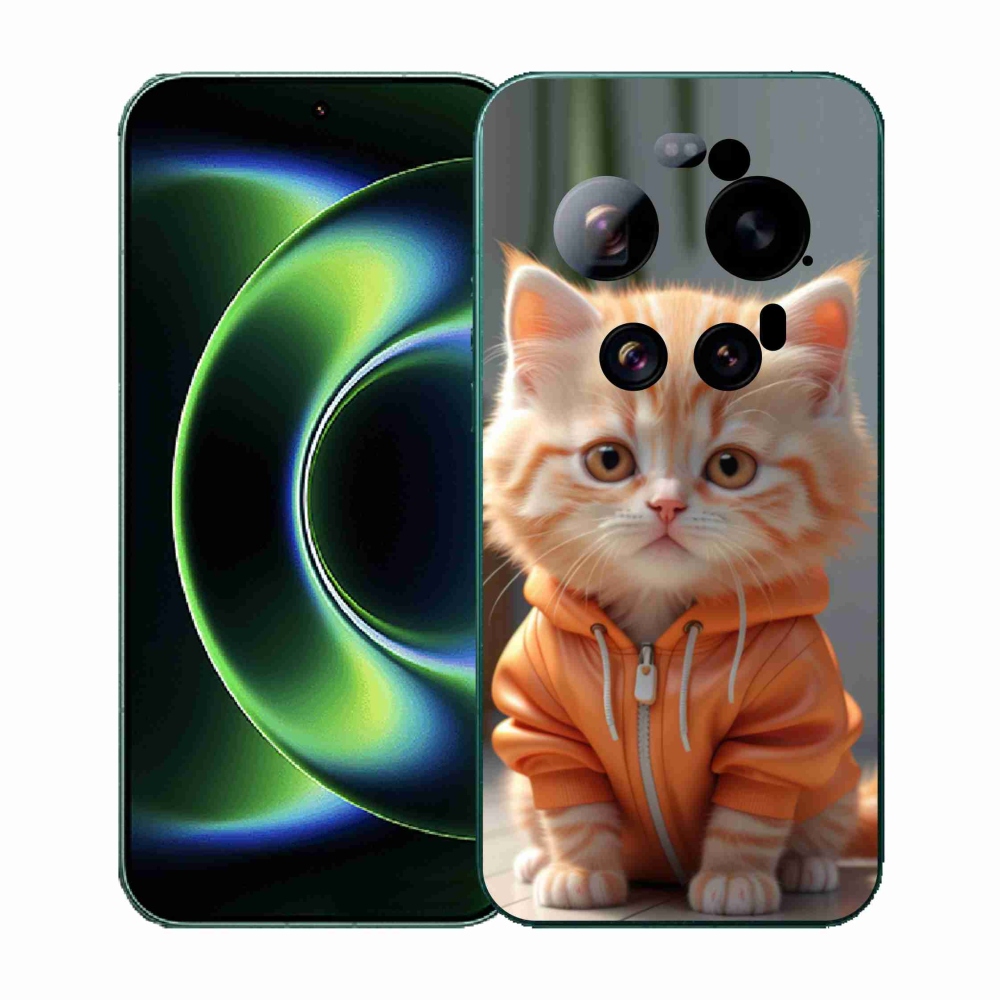 Gélový kryt mmCase na Xiaomi 17 Ultra - mačiatko v mikine