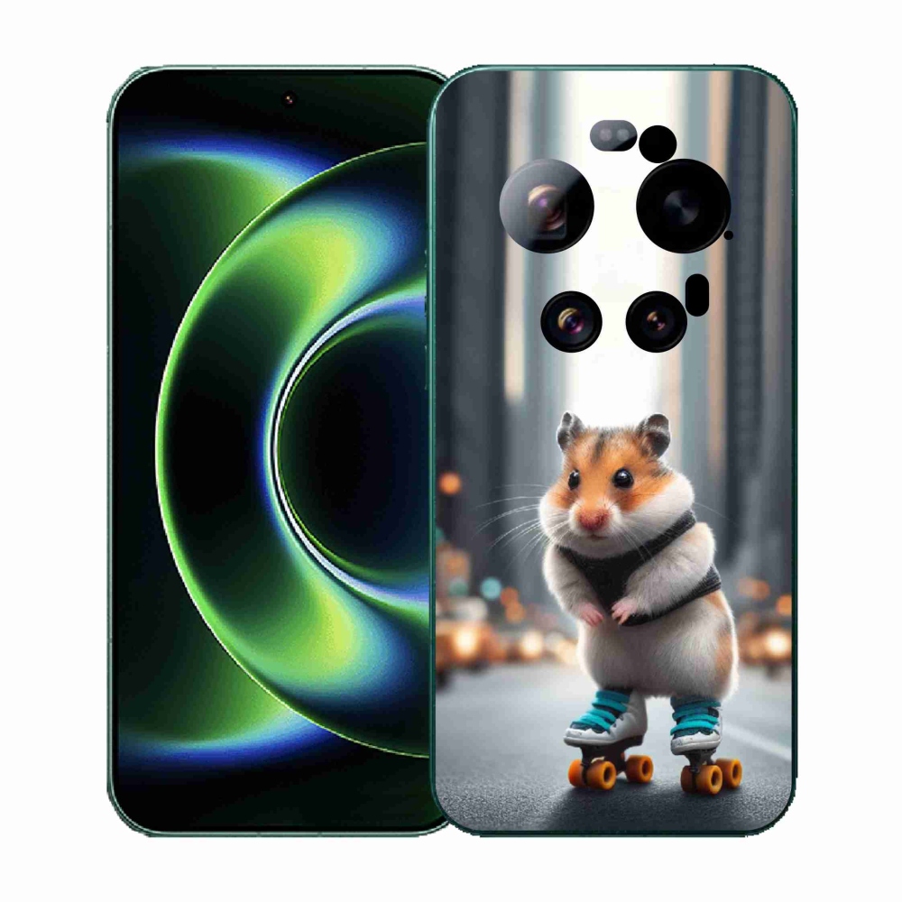 Gélový kryt mmCase na Xiaomi 17 Ultra - škrečok na korčuliach