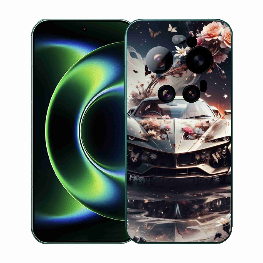 Gélový kryt mmCase na Xiaomi 17 Ultra - kvetinový športový automobil