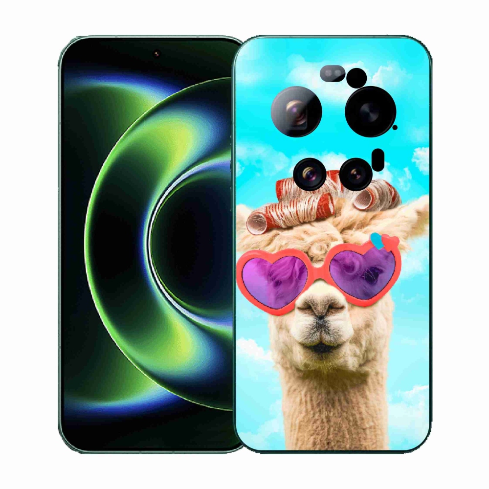 Gélový kryt mmCase na Xiaomi 17 Ultra - lama s okuliarmi