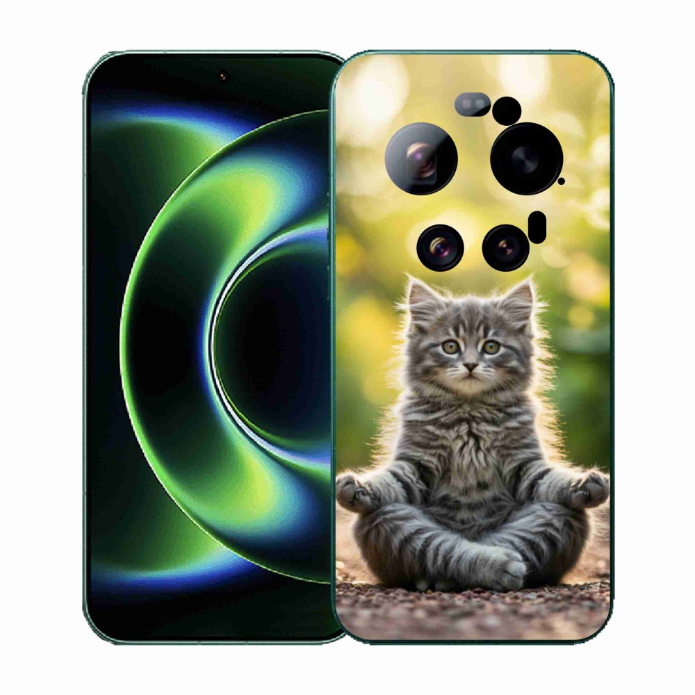Gélový kryt mmCase na Xiaomi 17 Ultra - meditujúce mačiatko