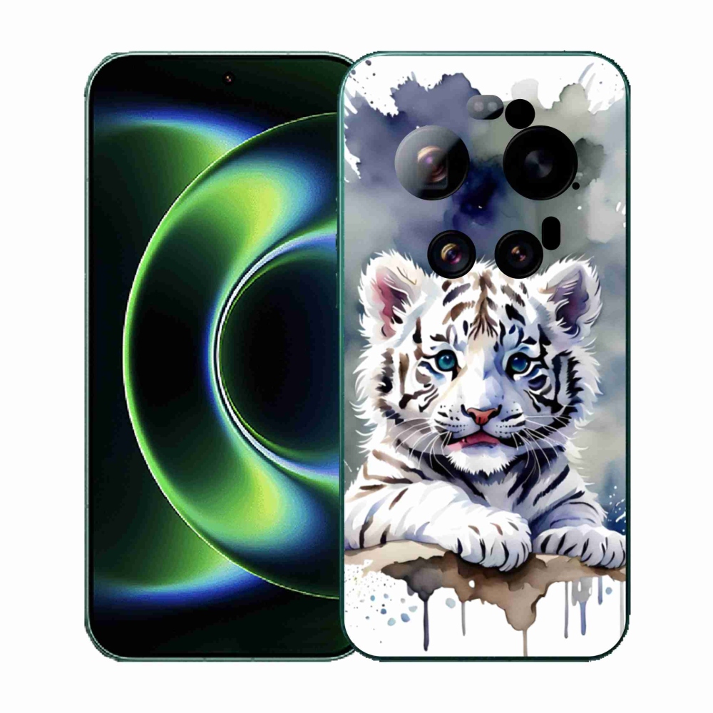 Gélový kryt mmCase na Xiaomi 17 Ultra - mláďa bieleho tigra