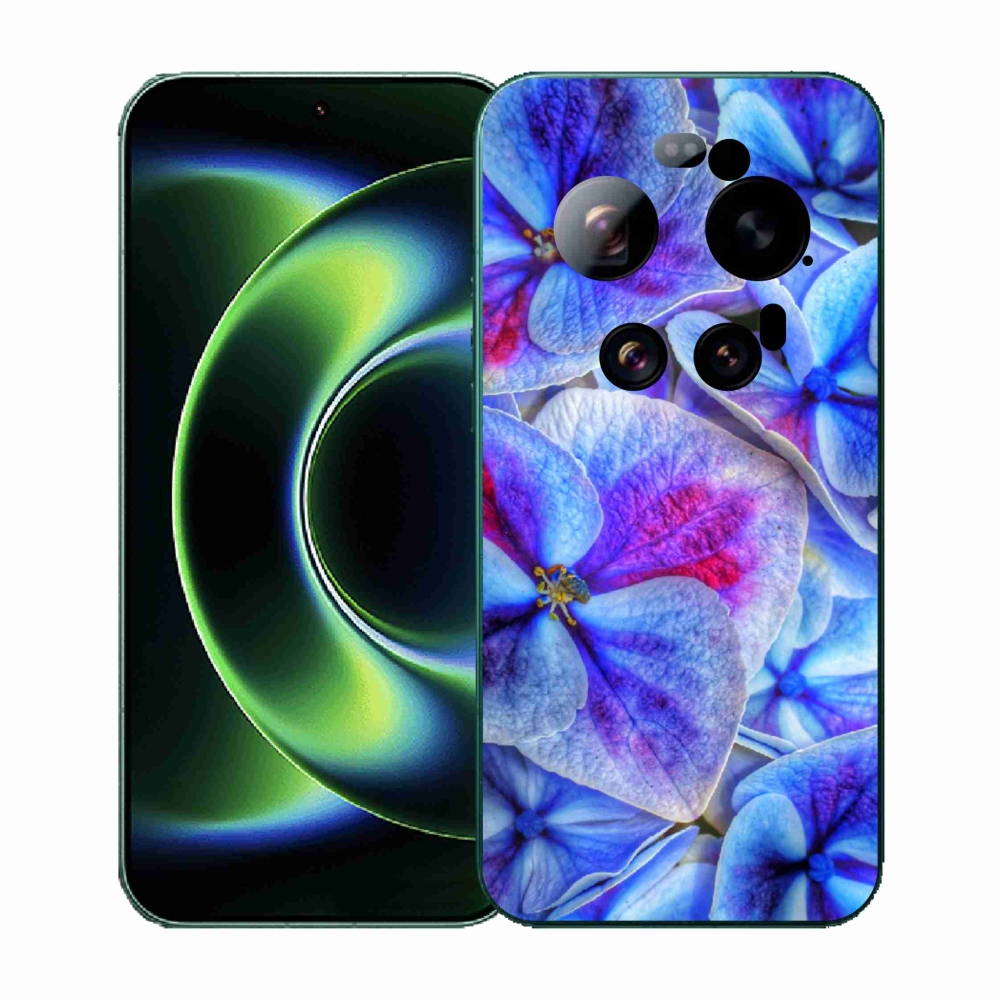 Gélový kryt mmCase na Xiaomi 17 Ultra - modré kvety 1