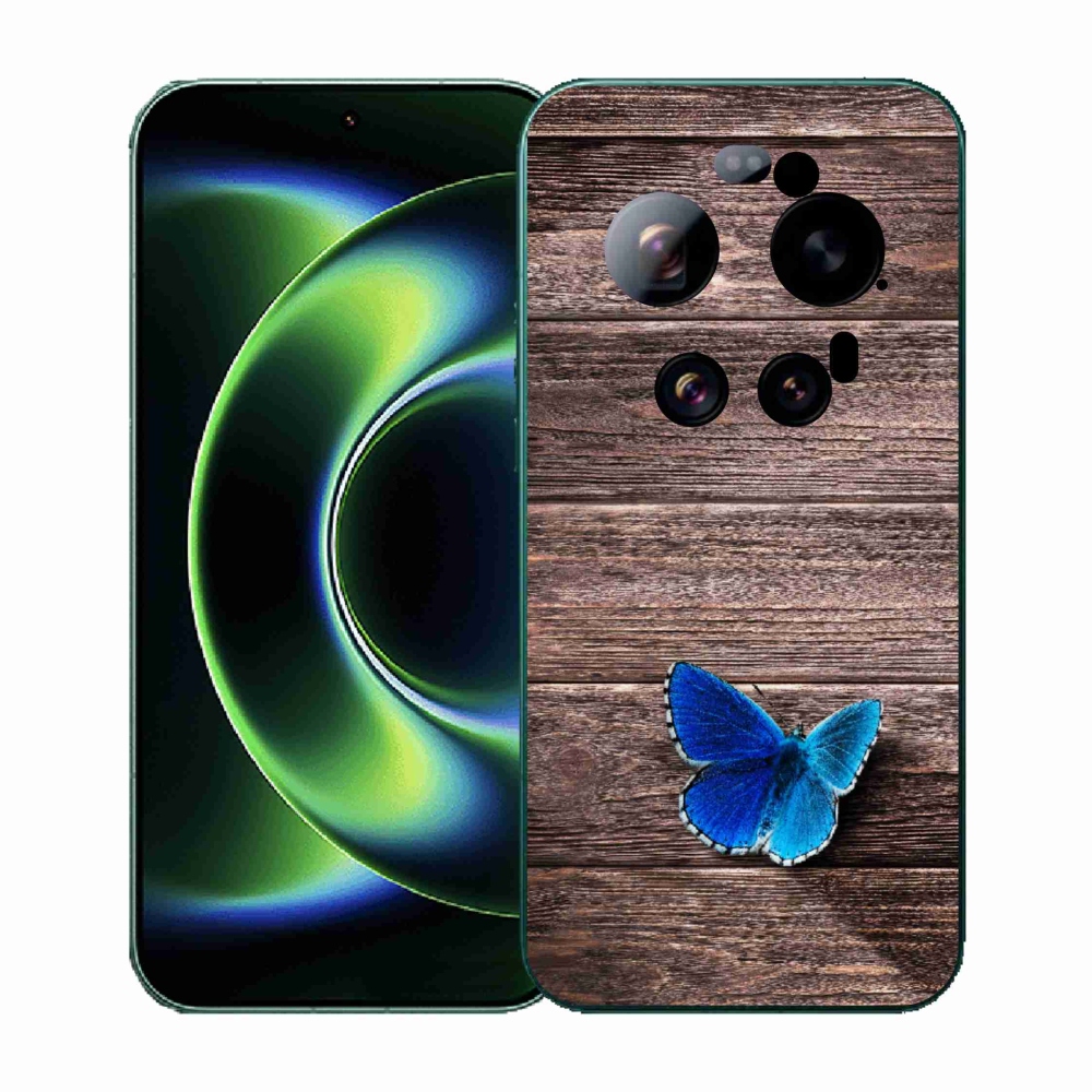 Gélový kryt mmCase na Xiaomi 17 Ultra - modrý motýľ 1