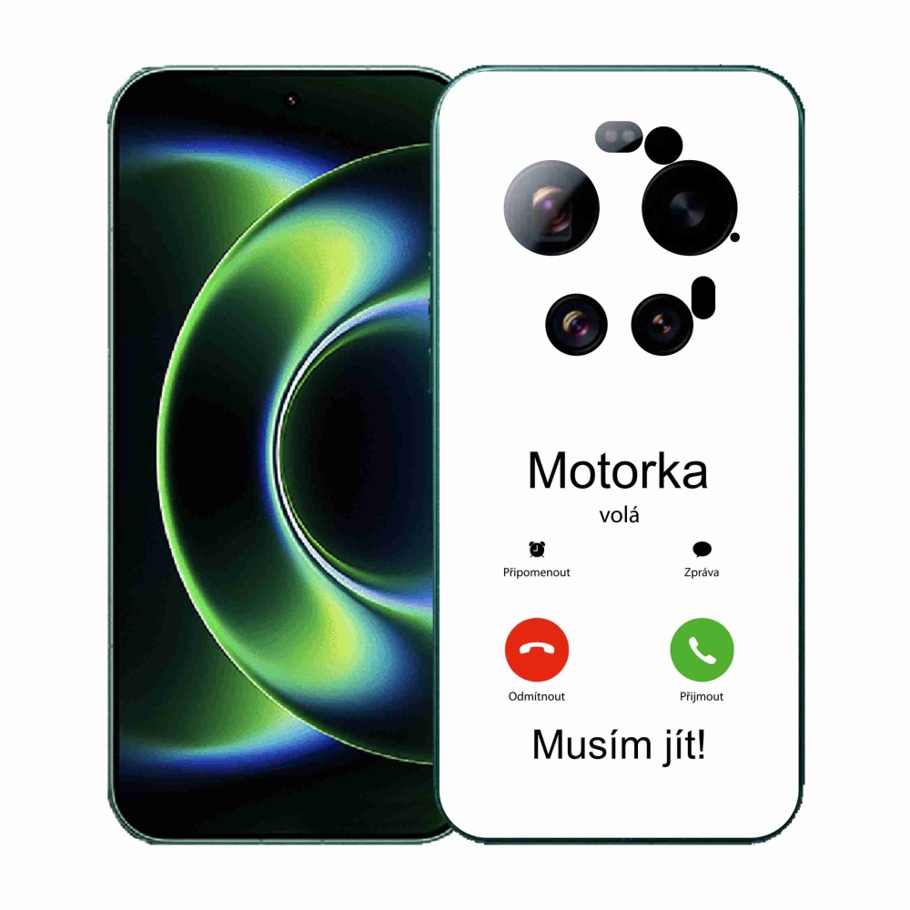 Gélový kryt mmCase na Xiaomi 17 Ultra - motorka volá biele pozadie