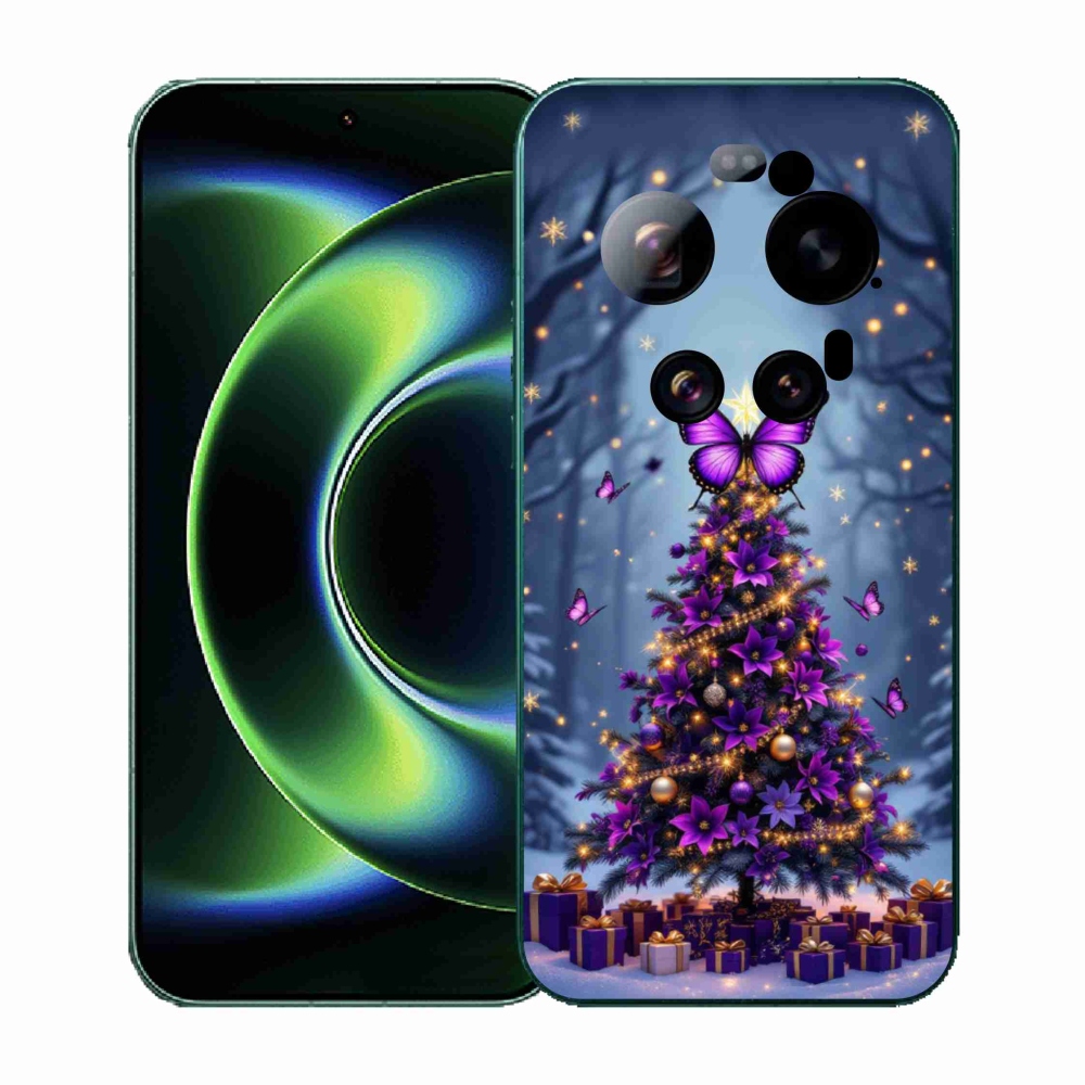 Gélový kryt mmCase na Xiaomi 17 Ultra - motýlí vianočný stromček