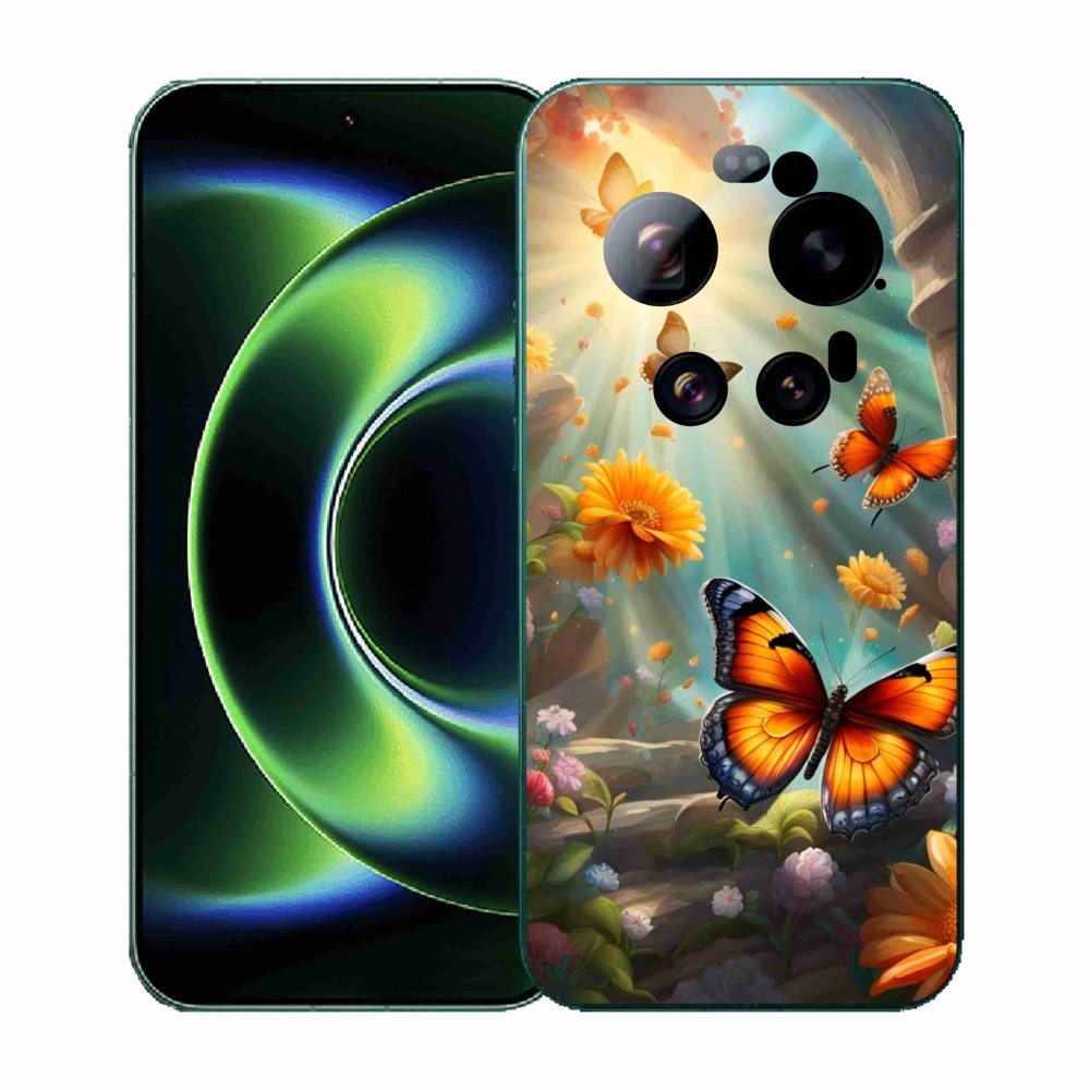 Gélový kryt mmCase na Xiaomi 17 Ultra - motýlia záhrada 2