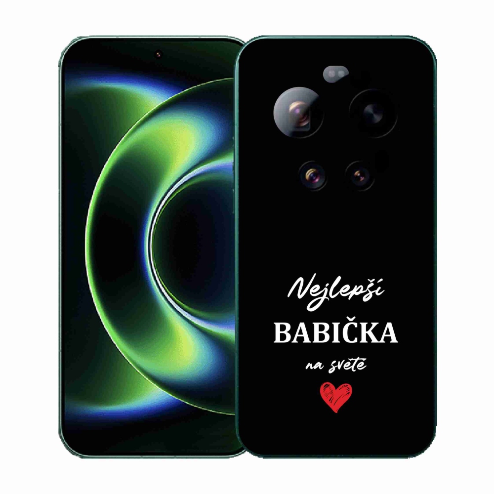 Gélový kryt mmCase na Xiaomi 17 Ultra - najlepšia babička 1 čierne pozadie