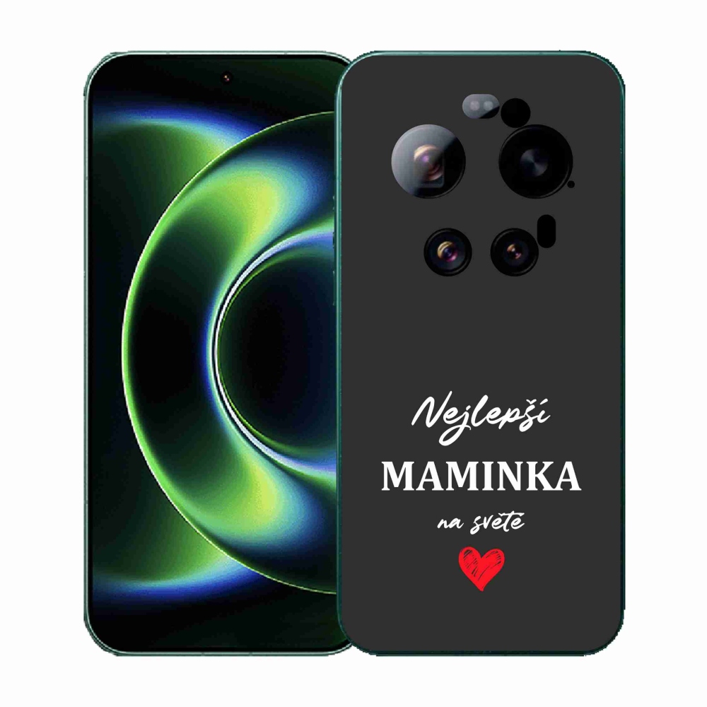 Gélový kryt mmCase na Xiaomi 17 Ultra - najlepšia mamička 1 čierne pozadie