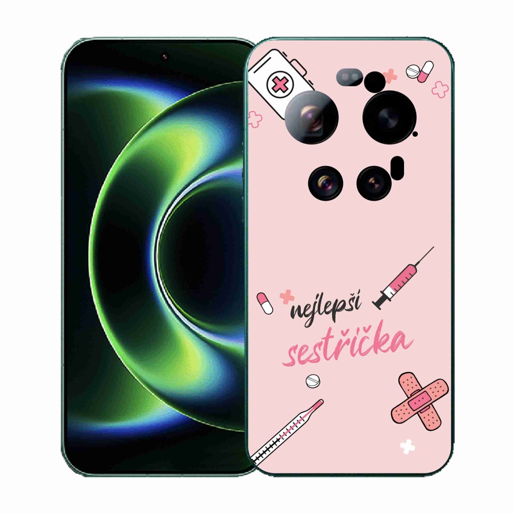 Gélový kryt mmCase na Xiaomi 17 Ultra - najlepšia sestrička ružové pozadie