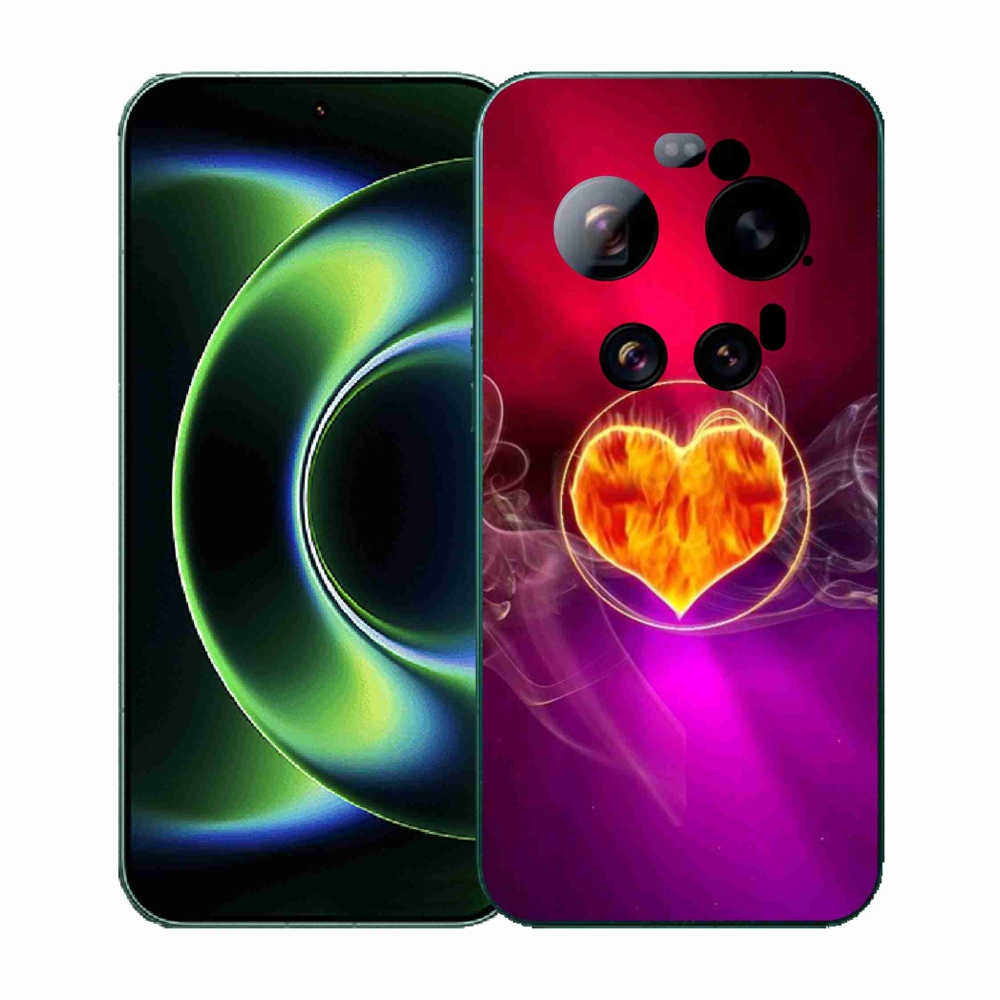 Gélový kryt mmCase na Xiaomi 17 Ultra - ohnivé srdce