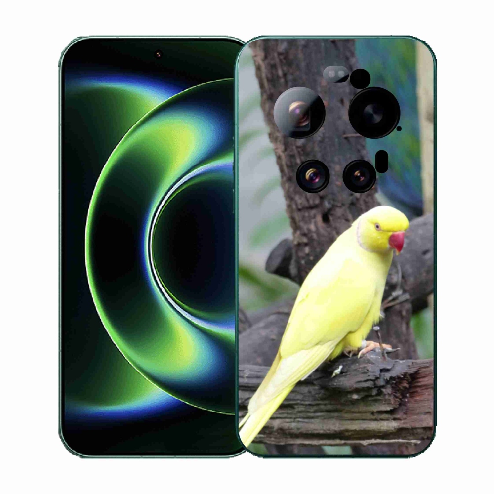 Gélový kryt mmCase na Xiaomi 17 Ultra - papagáj alexander žltý