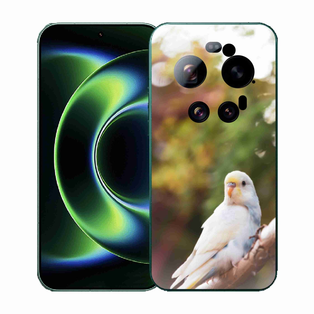 Gélový kryt mmCase na Xiaomi 17 Ultra - papagáj andulka biela