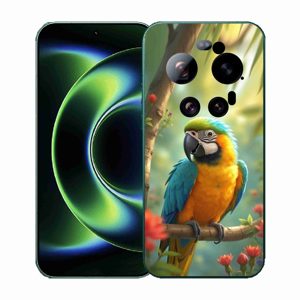 Gélový kryt mmCase na Xiaomi 17 Ultra - papagáj ara modrožltá