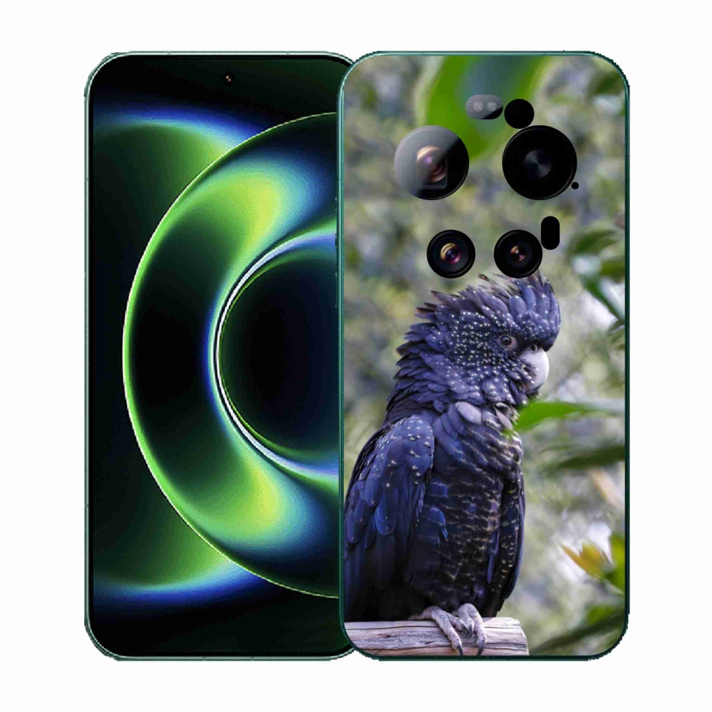 Gélový kryt mmCase na Xiaomi 17 Ultra - papagáj kakadu čierny