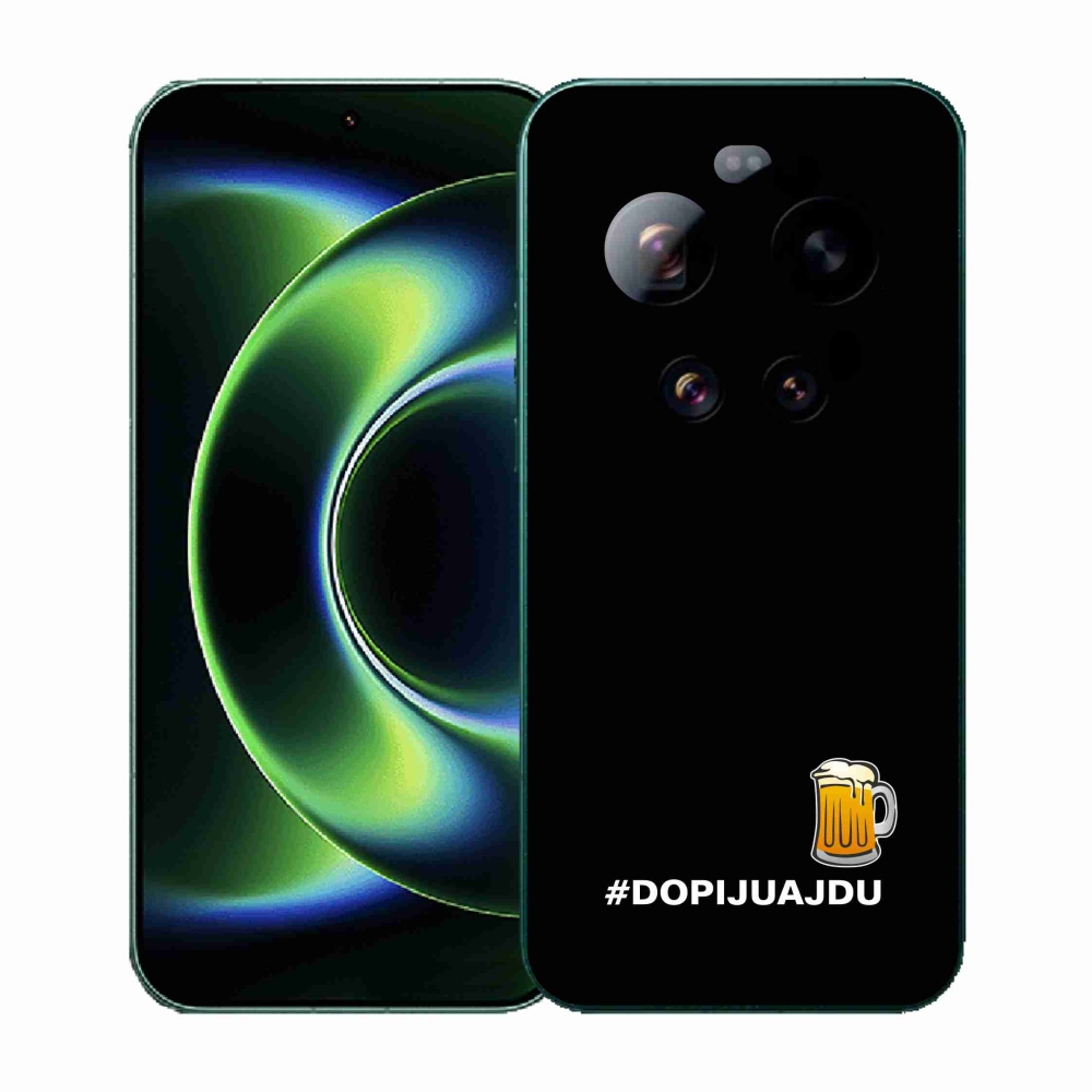 Gélový kryt mmCase na Xiaomi 17 Ultra - pivný motív 1 čierne pozadie