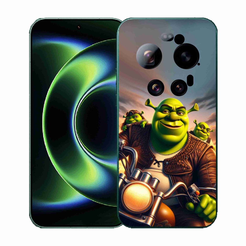 Gélový kryt mmCase na Xiaomi 17 Ultra - shrek na motorke