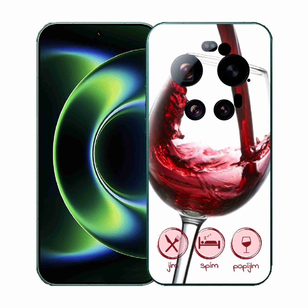 Gélový kryt mmCase na Xiaomi 17 Ultra - pohár vína červené