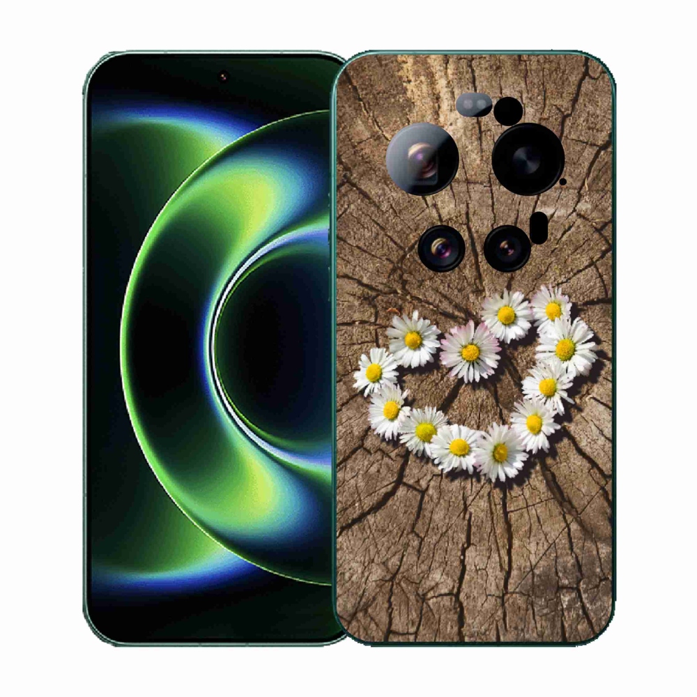 Gélový kryt mmCase na Xiaomi 17 Ultra - srdce z margaréty