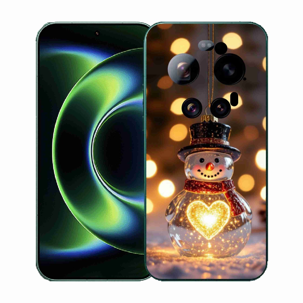 Gélový kryt mmCase na Xiaomi 17 Ultra - svietiaci vianočný snehuliak