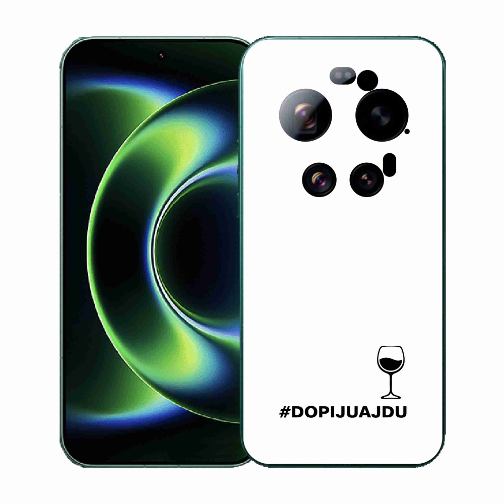 Gélový kryt mmCase na Xiaomi 17 Ultra - vínny motív biele pozadie