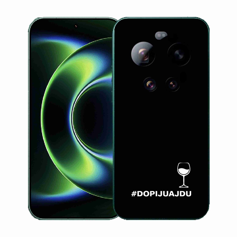 Gélový kryt mmCase na Xiaomi 17 Ultra - vínny motív čierne pozadie