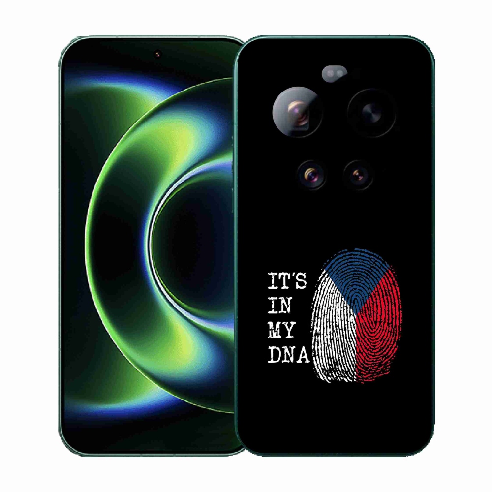 Gélový kryt mmCase na Xiaomi 17 Ultra - vlajka odtlačok prsta čierne pozadie