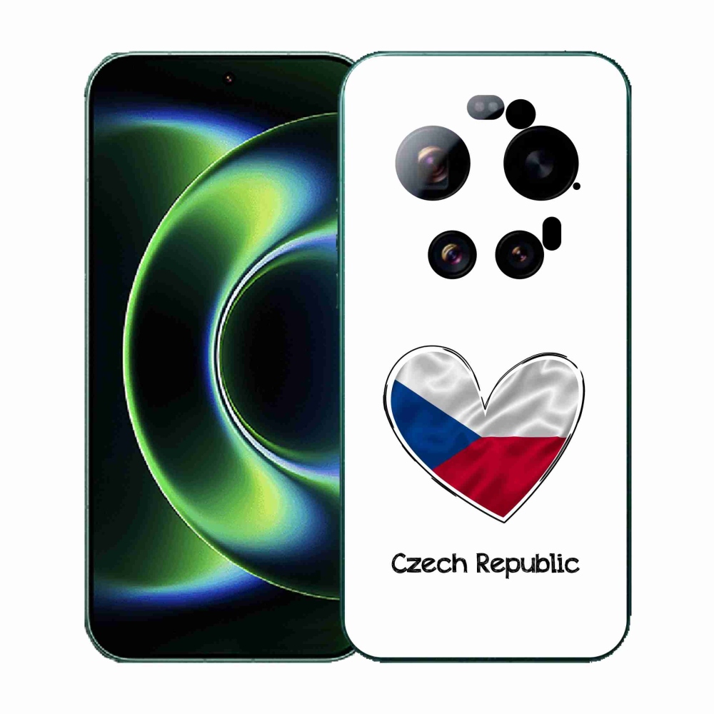 Gélový kryt mmCase na Xiaomi 17 Ultra - vlajka srdca biele pozadie