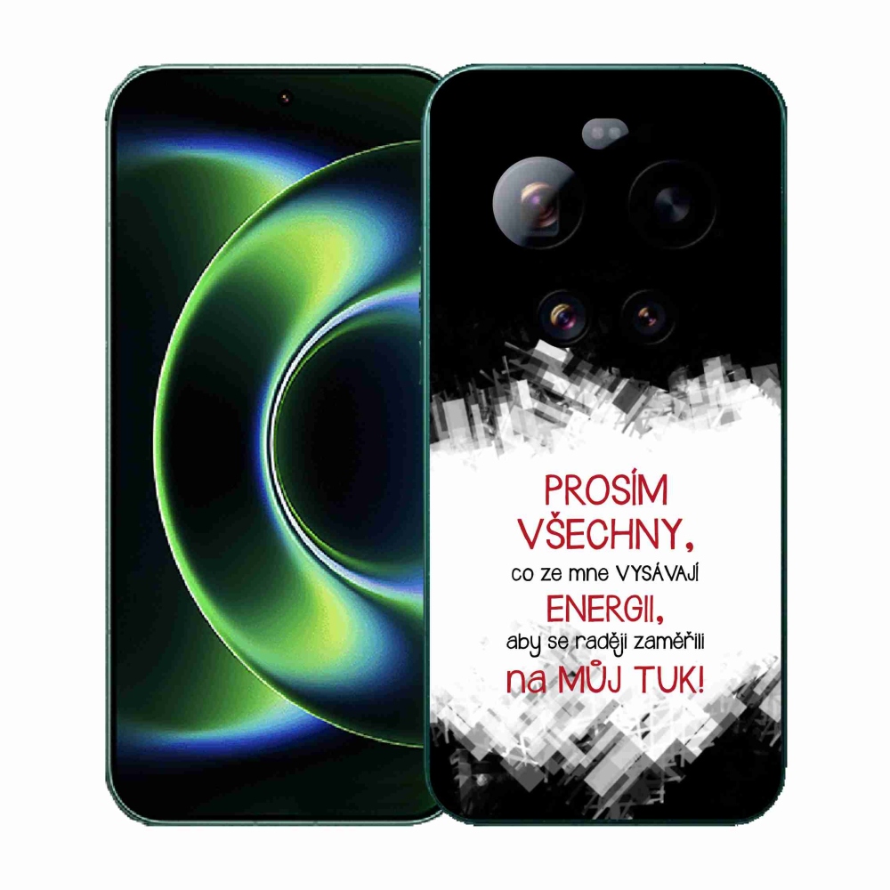 Gélový kryt mmCase na Xiaomi 17 Ultra - vtipný text 1 červený